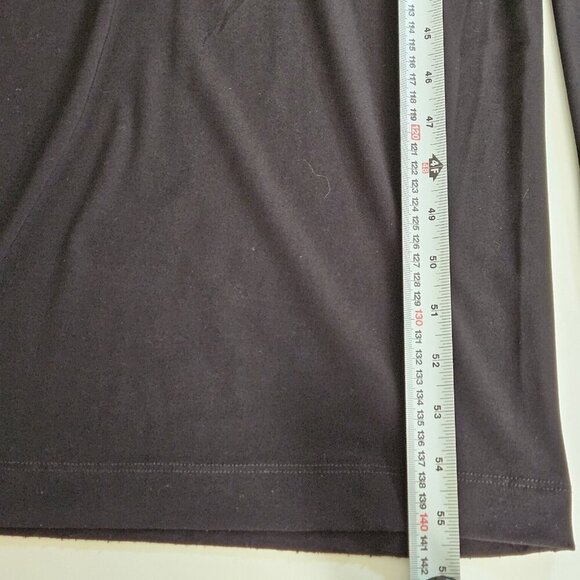 Norma Kamali Jumpsuit Women L / 40 Black Dolman LS Wrap Front Tie Waist Wide Leg - Picture 9 of 16